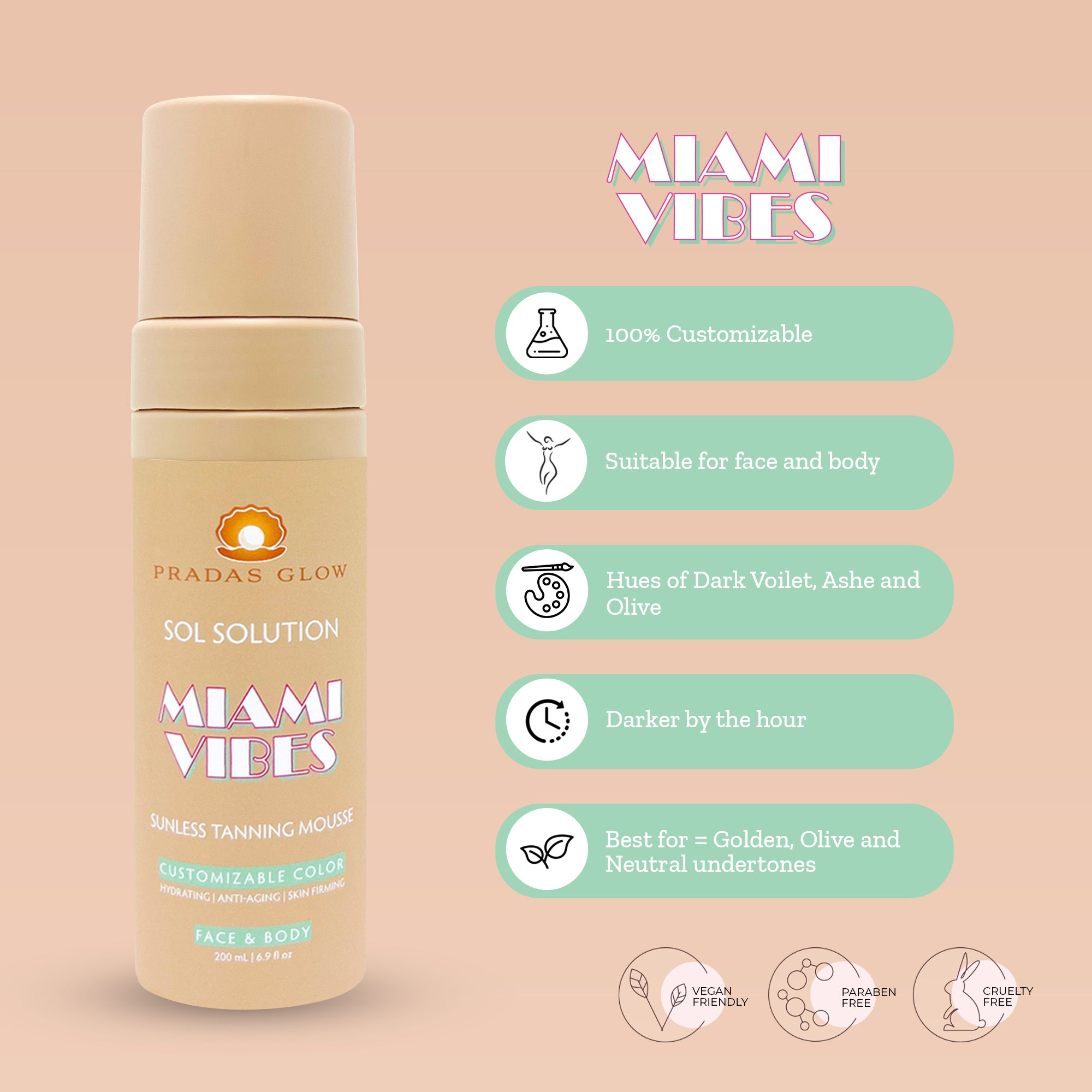 Miami Vibes Sol Solution Sunless Tanning Mousse