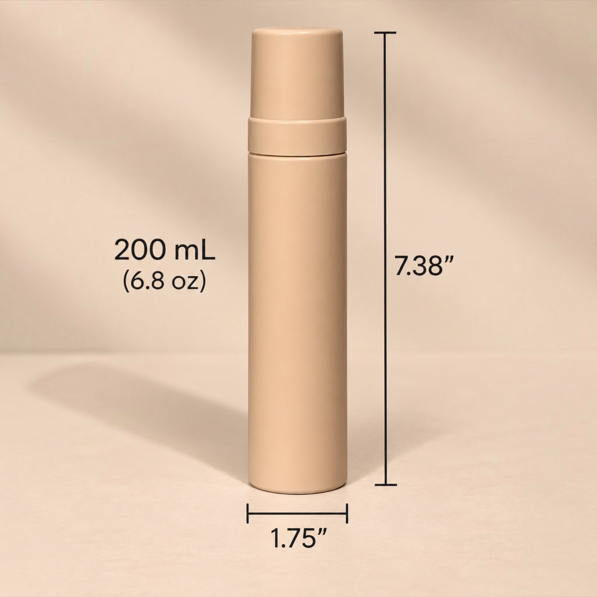 200mL Matte Beige Foaming Pump Bottles – Premium Cosmetic & Mousse Packaging